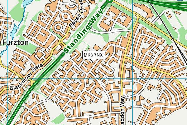 MK3 7NX map - OS VectorMap District (Ordnance Survey)