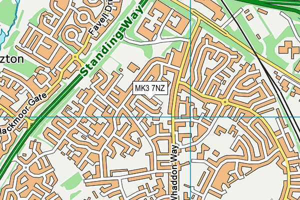 MK3 7NZ map - OS VectorMap District (Ordnance Survey)