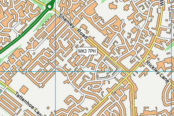MK3 7PH map - OS VectorMap District (Ordnance Survey)