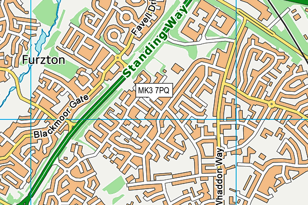 MK3 7PQ map - OS VectorMap District (Ordnance Survey)