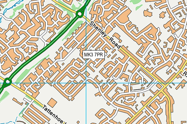 MK3 7PR map - OS VectorMap District (Ordnance Survey)