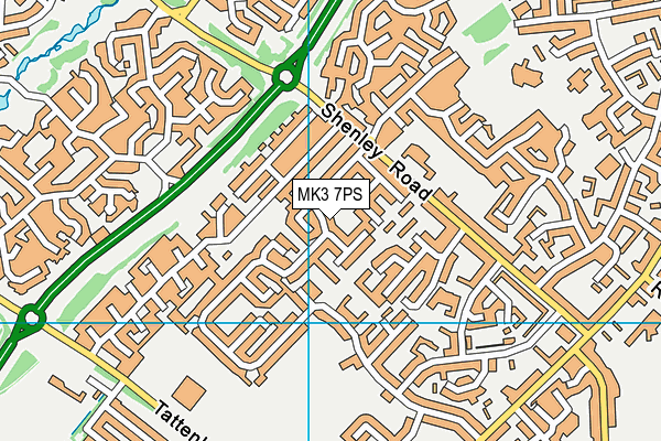 MK3 7PS map - OS VectorMap District (Ordnance Survey)