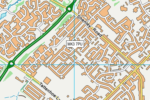 MK3 7PU map - OS VectorMap District (Ordnance Survey)