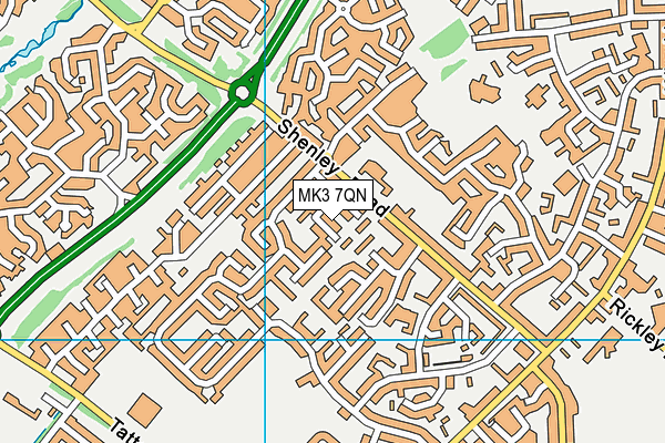 MK3 7QN map - OS VectorMap District (Ordnance Survey)