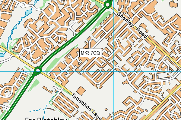 MK3 7QQ map - OS VectorMap District (Ordnance Survey)