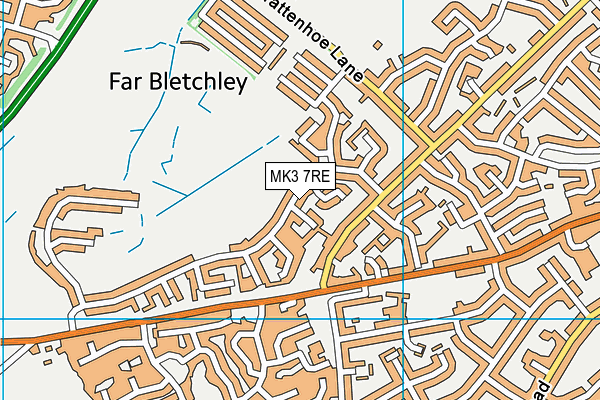 MK3 7RE map - OS VectorMap District (Ordnance Survey)