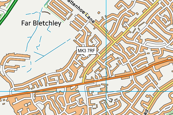 MK3 7RF map - OS VectorMap District (Ordnance Survey)