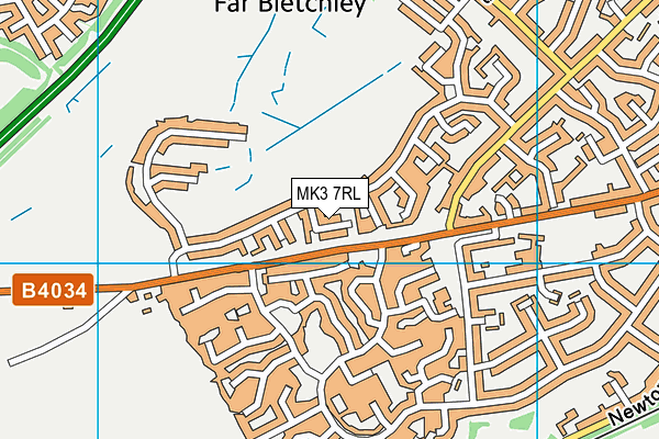 MK3 7RL map - OS VectorMap District (Ordnance Survey)