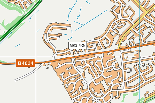 MK3 7RN map - OS VectorMap District (Ordnance Survey)