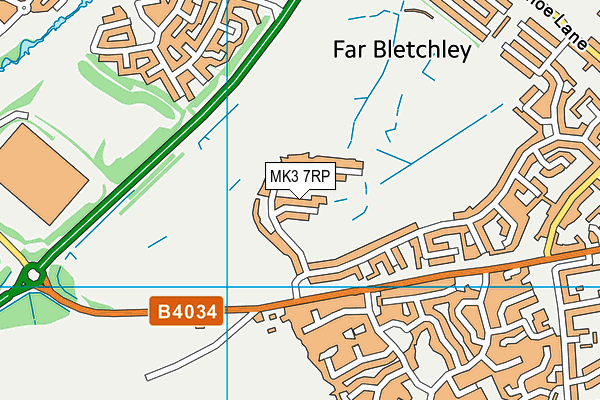 MK3 7RP map - OS VectorMap District (Ordnance Survey)