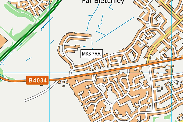 MK3 7RR map - OS VectorMap District (Ordnance Survey)