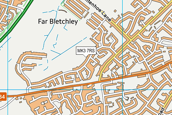 MK3 7RS map - OS VectorMap District (Ordnance Survey)