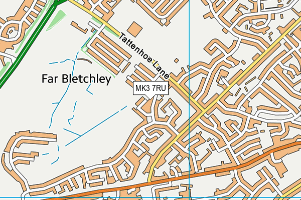 MK3 7RU map - OS VectorMap District (Ordnance Survey)