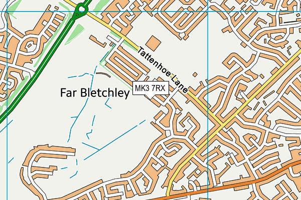 MK3 7RX map - OS VectorMap District (Ordnance Survey)