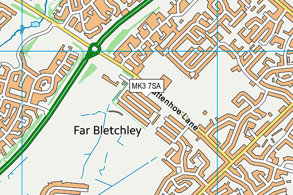 MK3 7SA map - OS VectorMap District (Ordnance Survey)