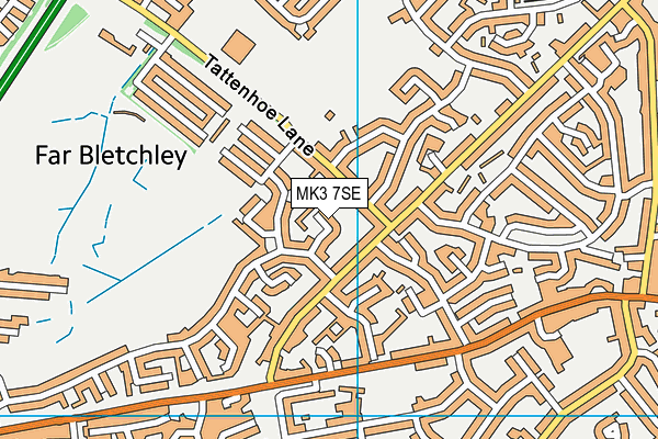 MK3 7SE map - OS VectorMap District (Ordnance Survey)