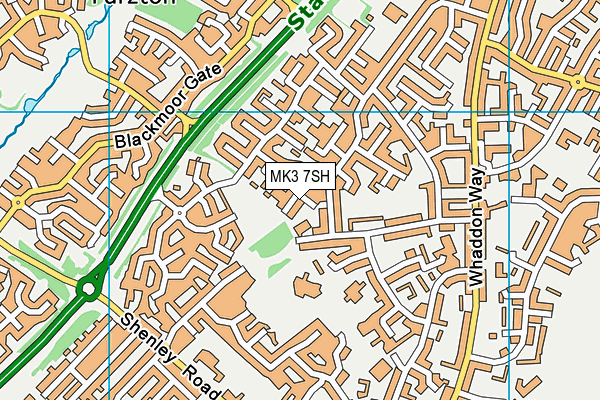 MK3 7SH map - OS VectorMap District (Ordnance Survey)