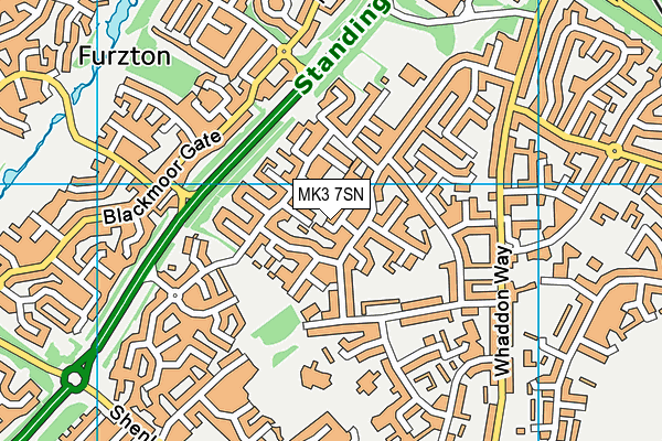 MK3 7SN map - OS VectorMap District (Ordnance Survey)