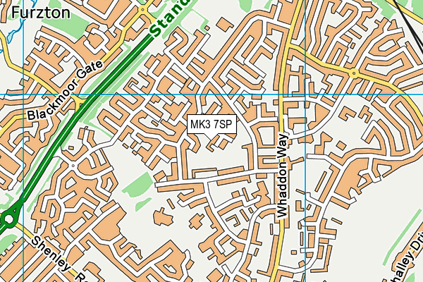 MK3 7SP map - OS VectorMap District (Ordnance Survey)