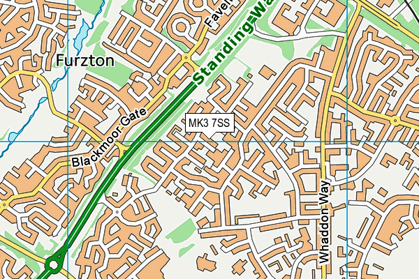 MK3 7SS map - OS VectorMap District (Ordnance Survey)