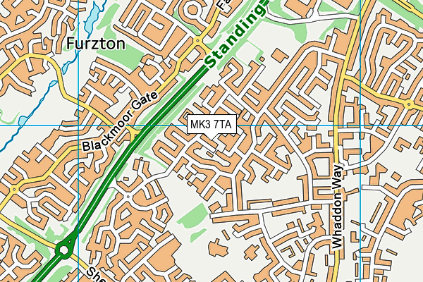 MK3 7TA map - OS VectorMap District (Ordnance Survey)