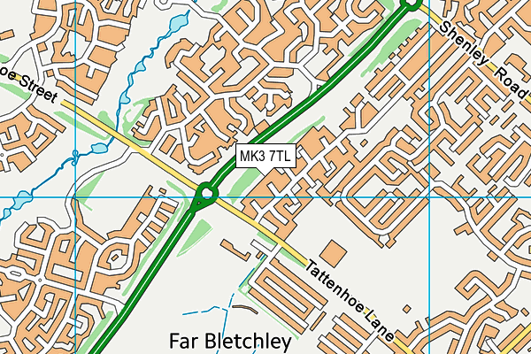 MK3 7TL map - OS VectorMap District (Ordnance Survey)