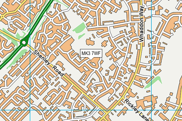 MK3 7WF map - OS VectorMap District (Ordnance Survey)