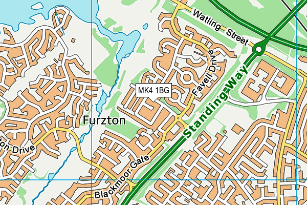 MK4 1BG map - OS VectorMap District (Ordnance Survey)