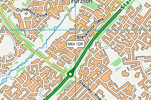 MK4 1DR map - OS VectorMap District (Ordnance Survey)