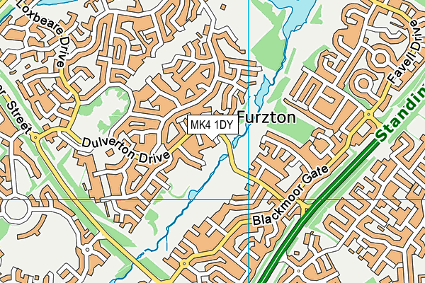 MK4 1DY map - OS VectorMap District (Ordnance Survey)