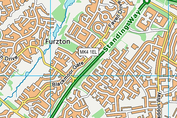 MK4 1EL map - OS VectorMap District (Ordnance Survey)