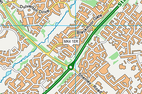 MK4 1ER map - OS VectorMap District (Ordnance Survey)