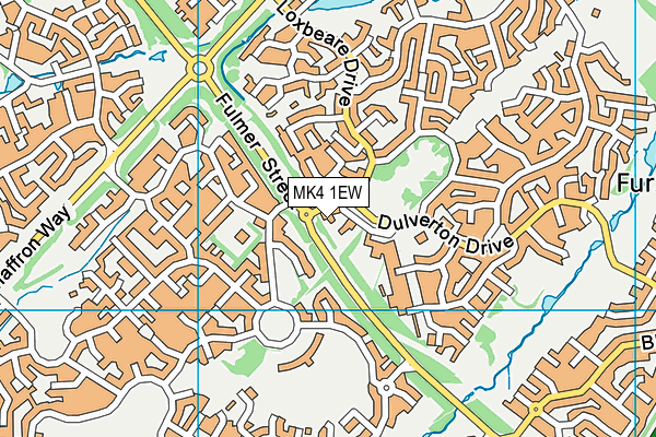 MK4 1EW map - OS VectorMap District (Ordnance Survey)