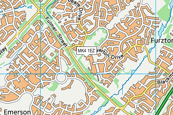 MK4 1EZ map - OS VectorMap District (Ordnance Survey)