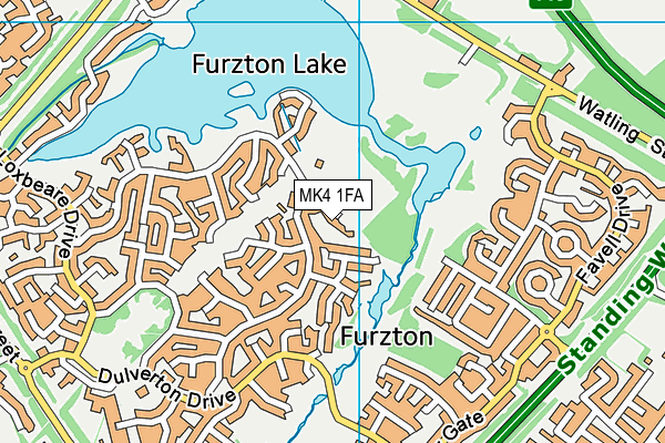 MK4 1FA map - OS VectorMap District (Ordnance Survey)