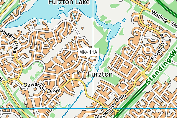 MK4 1HA map - OS VectorMap District (Ordnance Survey)