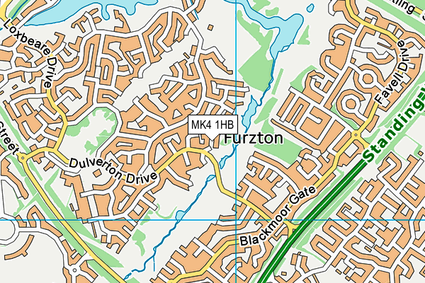 MK4 1HB map - OS VectorMap District (Ordnance Survey)