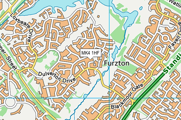 MK4 1HF map - OS VectorMap District (Ordnance Survey)