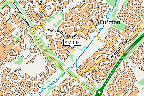 MK4 1HR map - OS VectorMap District (Ordnance Survey)