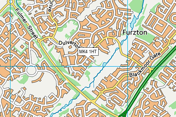 MK4 1HT map - OS VectorMap District (Ordnance Survey)