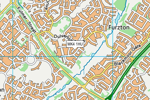 MK4 1HU map - OS VectorMap District (Ordnance Survey)