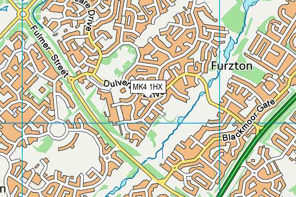 MK4 1HX map - OS VectorMap District (Ordnance Survey)