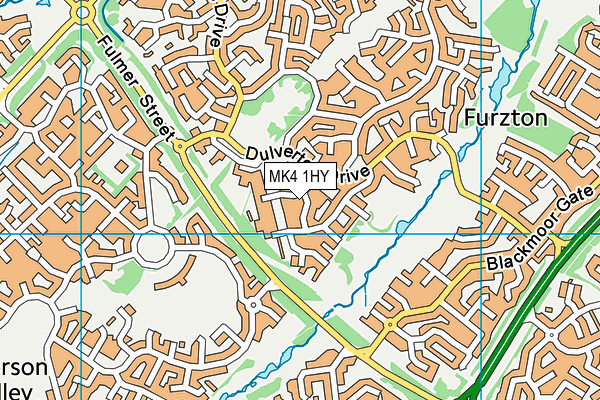 MK4 1HY map - OS VectorMap District (Ordnance Survey)