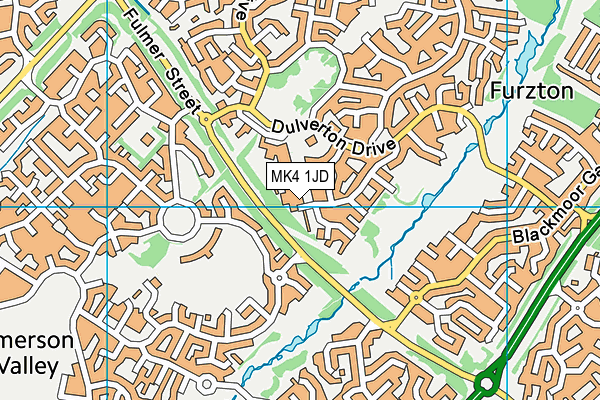 MK4 1JD map - OS VectorMap District (Ordnance Survey)