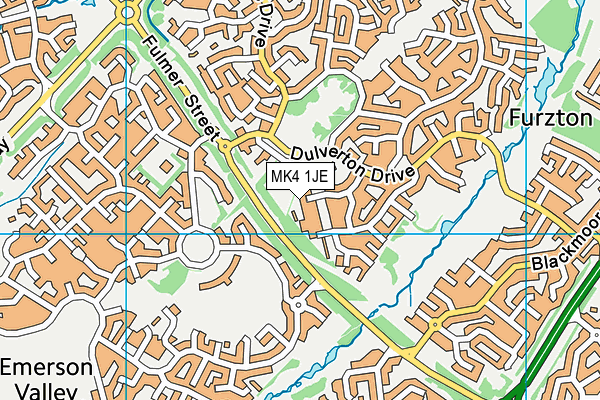 MK4 1JE map - OS VectorMap District (Ordnance Survey)