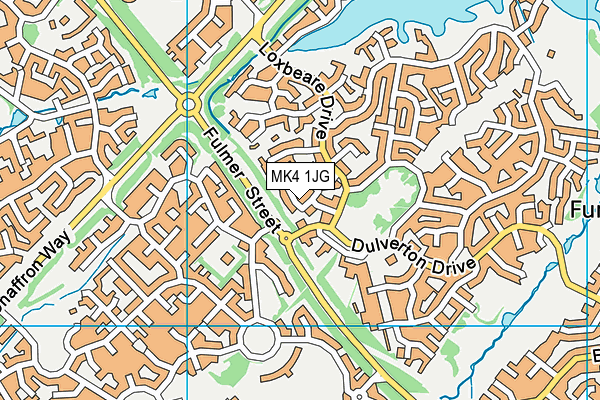 MK4 1JG map - OS VectorMap District (Ordnance Survey)