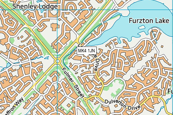 MK4 1JN map - OS VectorMap District (Ordnance Survey)