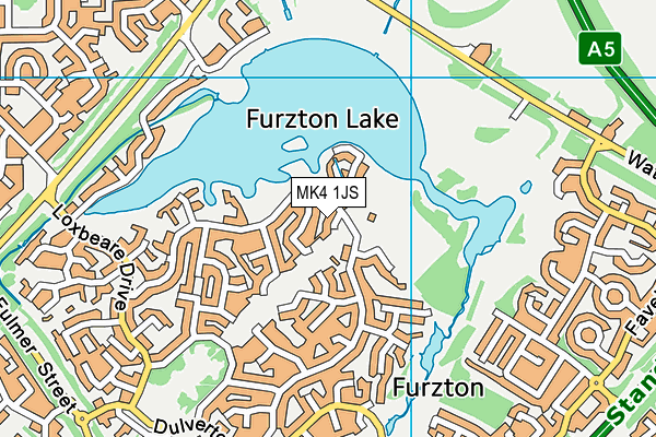 MK4 1JS map - OS VectorMap District (Ordnance Survey)