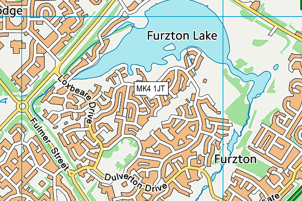 MK4 1JT map - OS VectorMap District (Ordnance Survey)