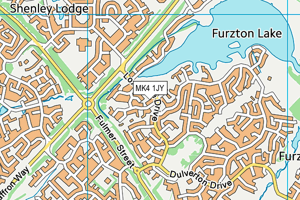 MK4 1JY map - OS VectorMap District (Ordnance Survey)